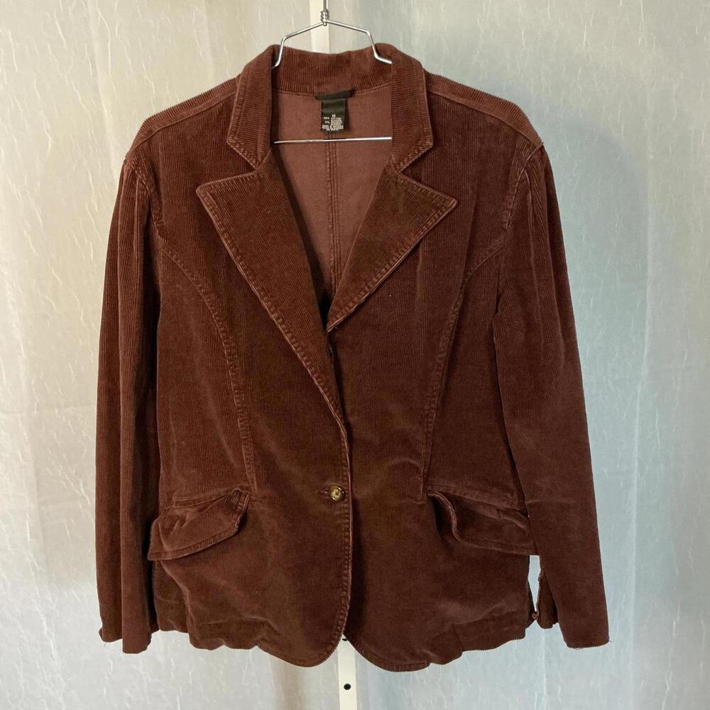 Brown Y2K Retro Velvet Women’s Corduroy Blazer by Mixit Hippy and Bohemian Fall